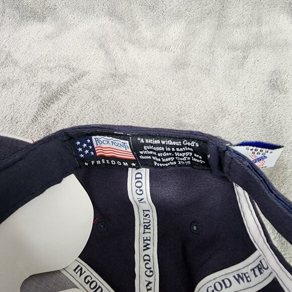 US NAVY USN SIDE AMERICAN FLAG USA FLAG BALL CAP HAT NAVY ADJUSTABLE - Picture 4 of 9